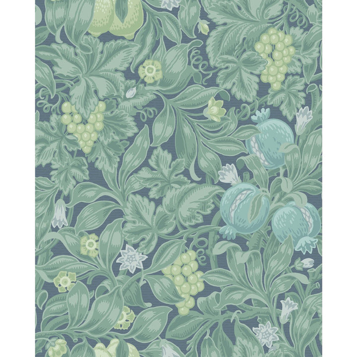 Vines Of Pomona Teal/Viri by Cole & Son Designer Wallcovering COLE & SON PEARWOOD PAPER - 100% United Kingdom - Horizontal: 20.5 and Vertical: 25.5 20.5 - Swanky Fabrics -