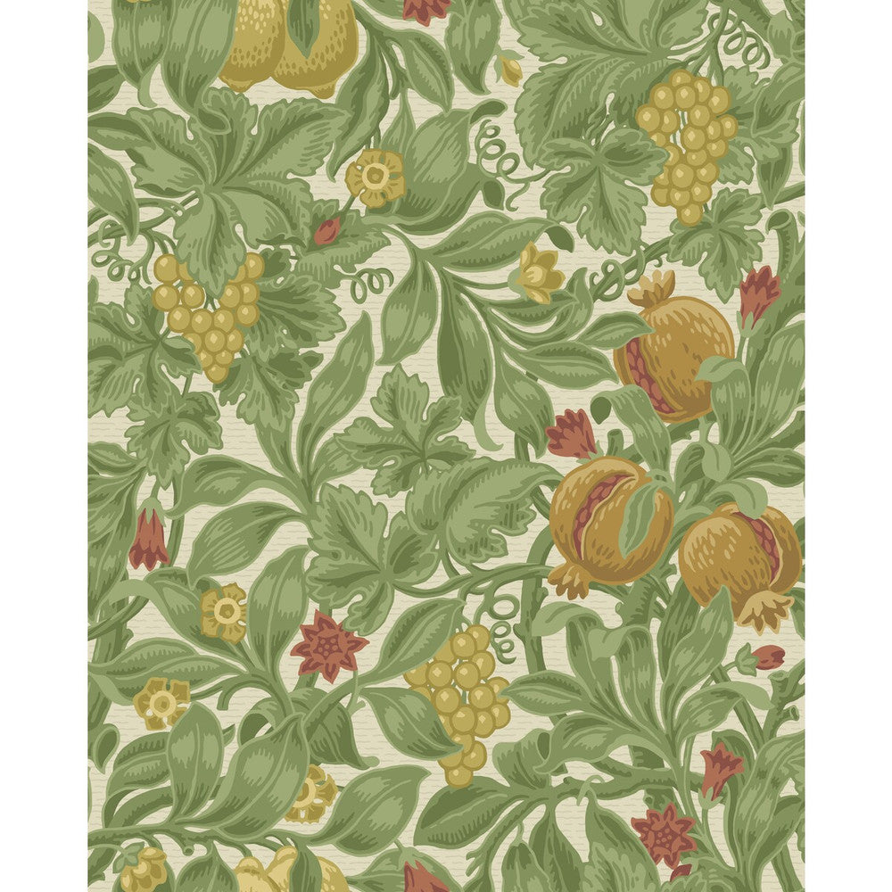 Vines Of Pomona Ochr/Oliv by Cole & Son Designer Wallcovering COLE & SON PEARWOOD PAPER - 100% United Kingdom - Horizontal: 20.5 and Vertical: 25.5 20.5 - Swanky Fabrics -