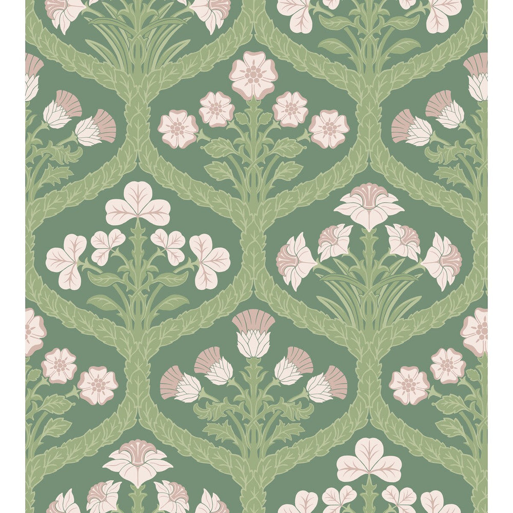 Floral Kingdom Bslip/Leaf by Cole & Son Designer Wallcovering COLE & SON PEARWOOD PAPER - 100% United Kingdom Horizontal: 27 and Vertical: 29.9 27 - Swanky Fabrics -