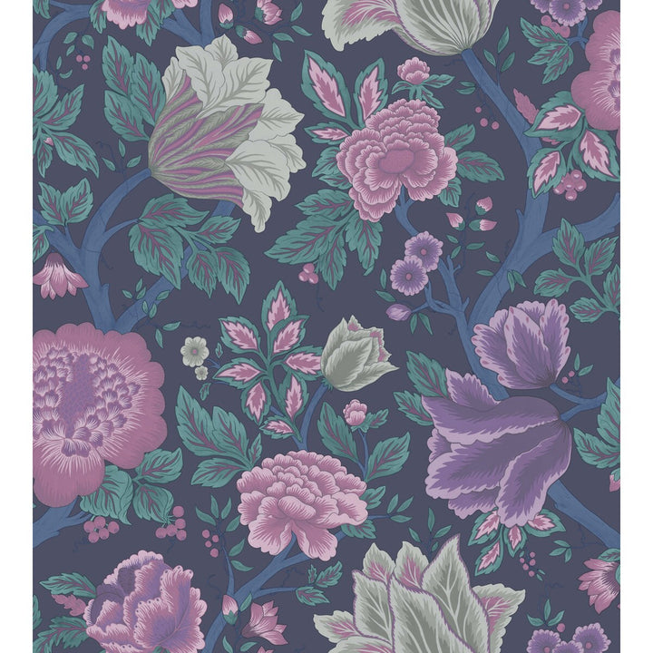 Midsummer Bloom Mulb/Teal by Cole & Son Wallcovering COLE & SON PEARWOOD PAPER - 100% United Kingdom - Horizontal: 27 and Vertical: 30 27 - Fabric Carolina -