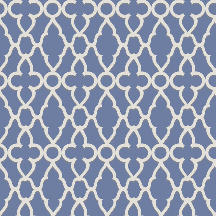 Treillage White/Hyacinth by Cole & Son Wallcovering COLE & SON PEARWOOD PAPER - 100% United Kingdom Horizontal: 20.5 and Vertical: 20.5 20.5 - Fabric Carolina -