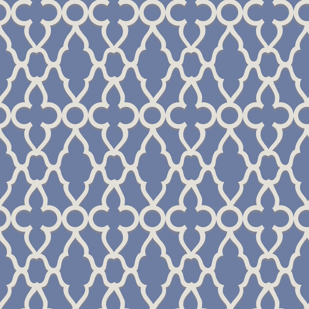 Treillage White/Hyacinth by Cole & Son Designer Wallcovering COLE & SON PEARWOOD PAPER - 100% United Kingdom Horizontal: 20.5 and Vertical: 20.5 20.5 - Swanky Fabrics -