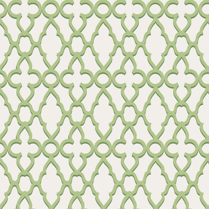 Treillage Leaf Green/Chlk by Cole & Son Wallcovering COLE & SON PEARWOOD PAPER - 100% United Kingdom Horizontal: 20.5 and Vertical: 20.5 20.5 - Fabric Carolina -