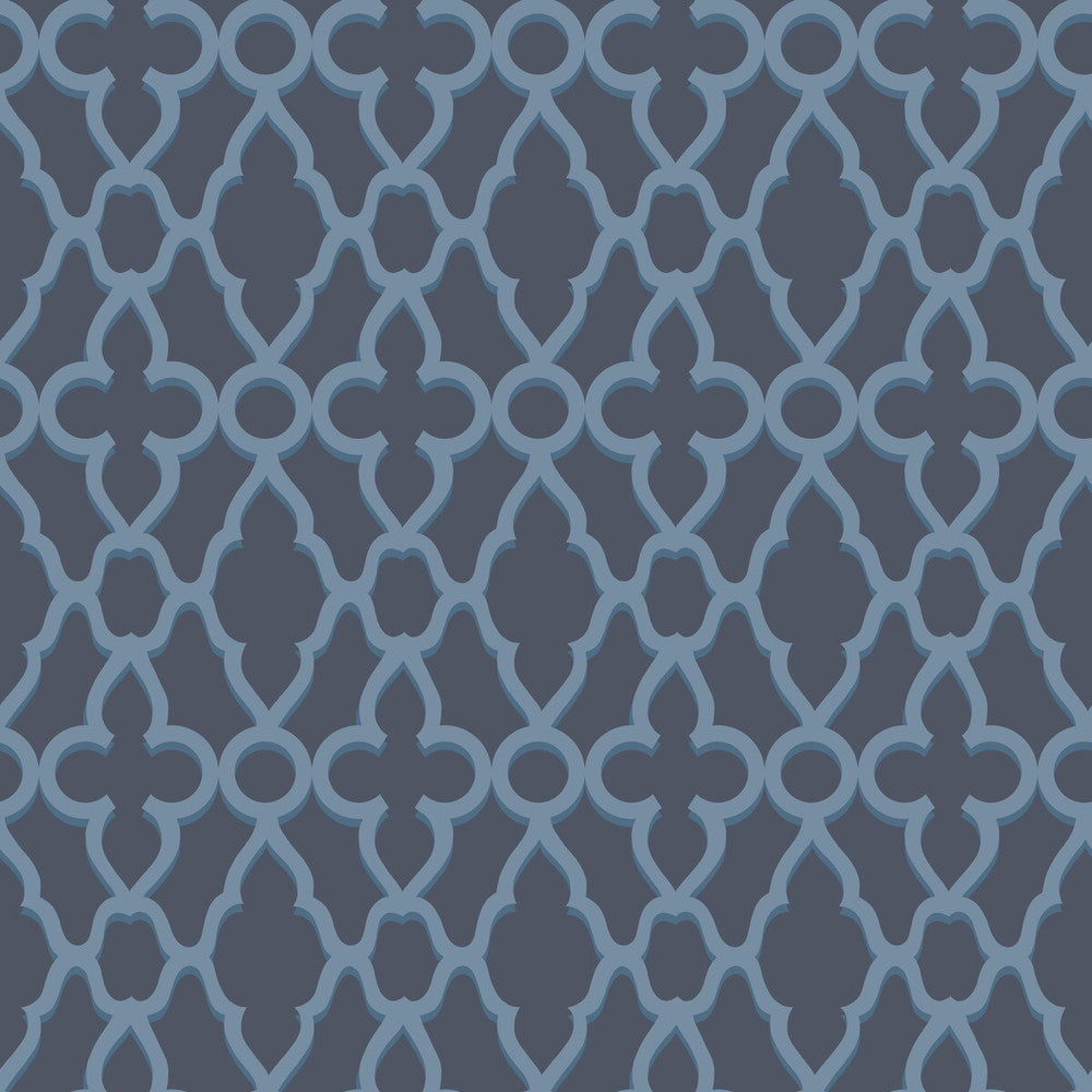 Treillage Cerulean/Midnig by Cole & Son Wallcovering Cole & Son Wallcovering Treillage Cerulean/MidnigWallcovering COLE & SON PEARWOOD PAPER - 100% United Kingdom </p><p>Repeat: H: 20.5, V: 20.5 20.5 - Fabric Carolina -