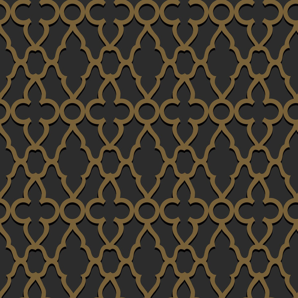 Treillage M Bronze/Char by Cole & Son Wallcovering COLE & SON PEARWOOD PAPER - 100% United Kingdom Horizontal: 20.5 and Vertical: 20.5 20.5 - Fabric Carolina -