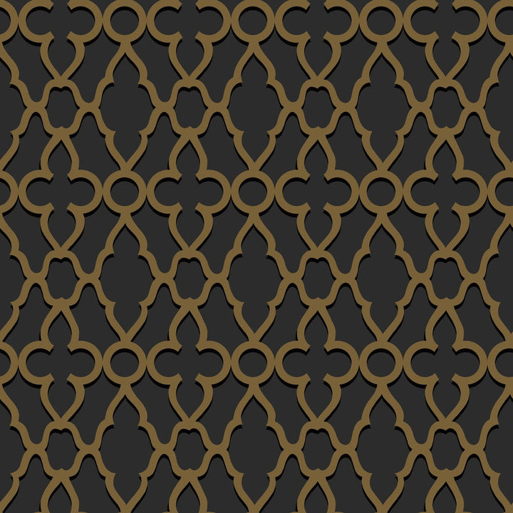 Treillage M Bronze/Char by Cole & Son Designer Wallcovering COLE & SON PEARWOOD PAPER - 100% United Kingdom Horizontal: 20.5 and Vertical: 20.5 20.5 - Swanky Fabrics -