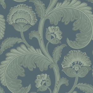 Fanfare Flock Dk Egg/Pet by Cole & Son Wallcovering