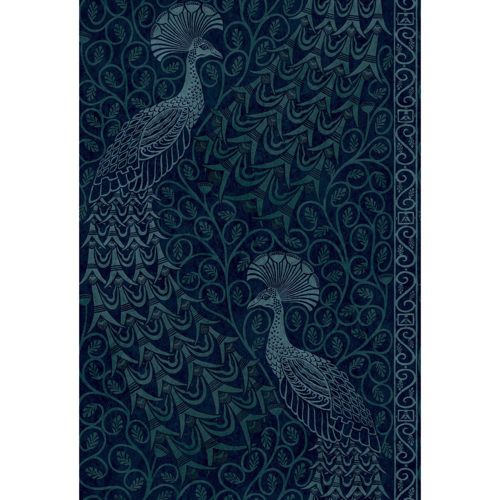 Pavo Parade M Petrol/Ink by Cole & Son Wallcovering COLE & SON PEARWOOD PAPER - 100% United Kingdom Horizontal: 20.5 and Vertical: 30 20.5 - Fabric Carolina -