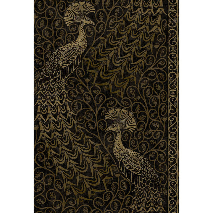 Pavo Parade M Gold/Soot by Cole & Son Designer Wallcovering COLE & SON PEARWOOD PAPER - 100% United Kingdom Horizontal: 20.5 and Vertical: 30 20.5 - Swanky Fabrics -