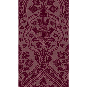Pugin Palace Flock Claret by Cole & Son Wallcovering