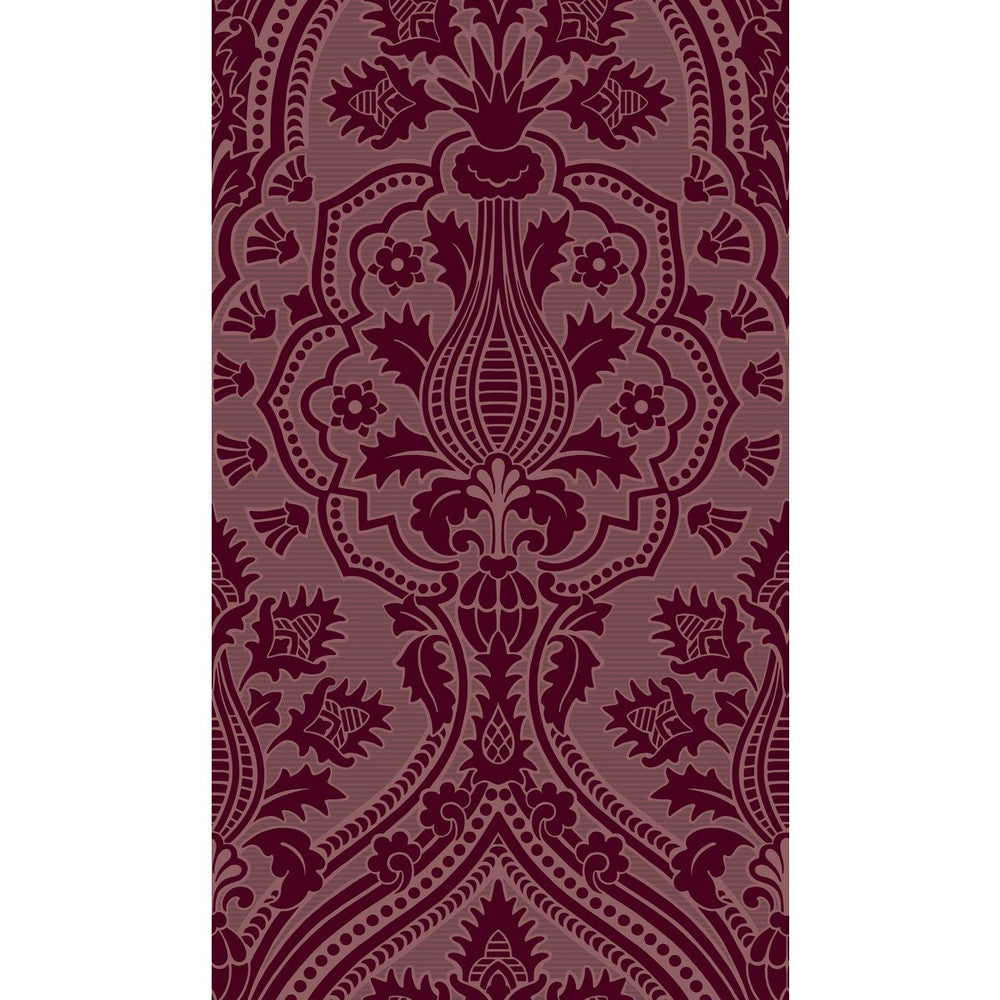 Pugin Palace Flock Claret by Cole & Son Wallcovering COLE & SON PEARWOOD PAPER - 100% United Kingdom - Horizontal: 20.5 and Vertical: 35.4 20.5 - Fabric Carolina -