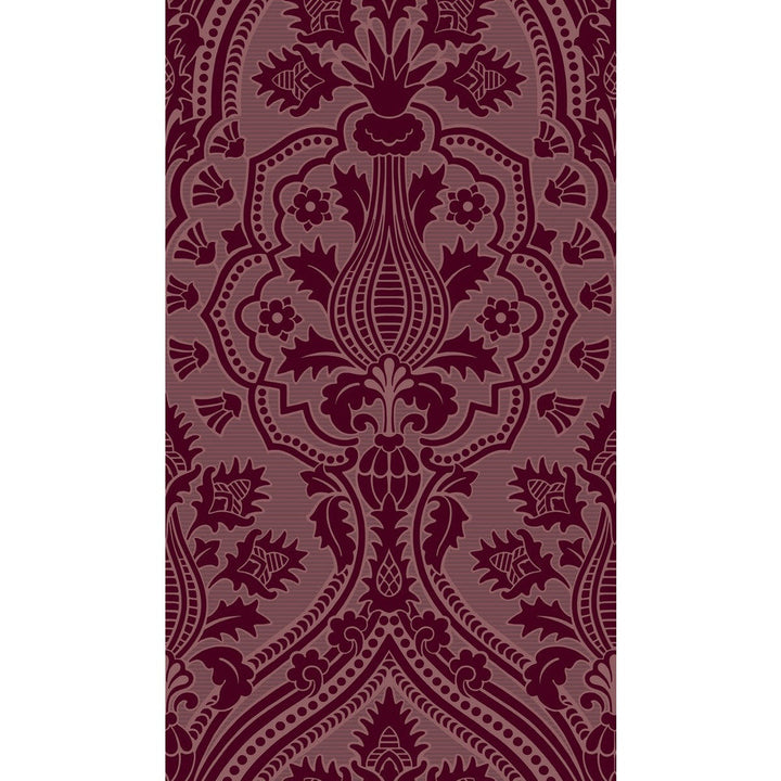 Pugin Palace Flock Claret by Cole & Son Designer Wallcovering COLE & SON PEARWOOD PAPER - 100% United Kingdom Horizontal: 20.5 and Vertical: 35.4 20.5 - Swanky Fabrics -