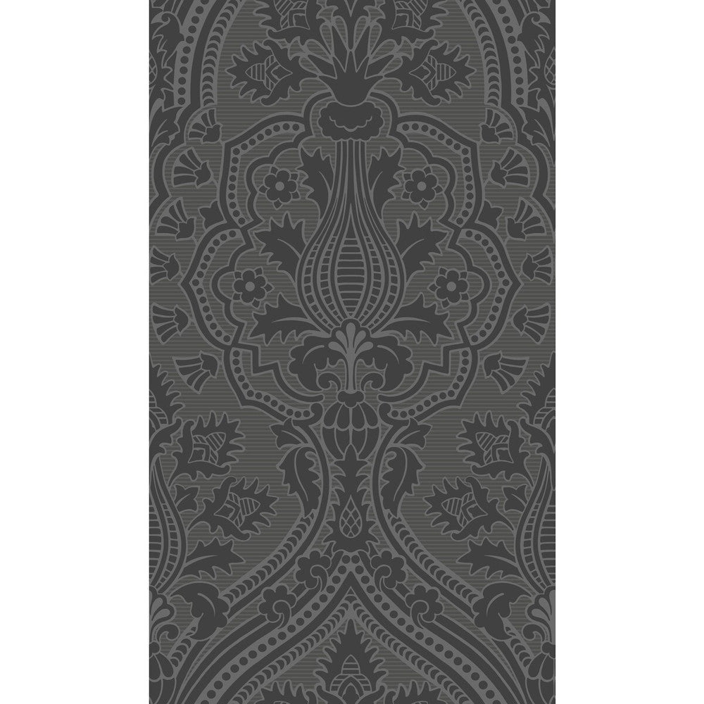 Pugin Palace Flock Charc by Cole & Son Designer Wallcovering COLE & SON PEARWOOD PAPER - 100% United Kingdom Horizontal: 20.5 and Vertical: 35.4 20.5 - Swanky Fabrics -