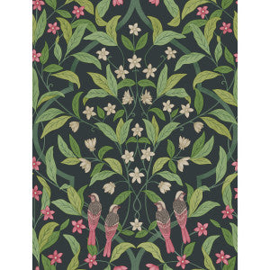 Jasmine & Serin Symphony Rose/Grn/Viridian by Cole & Son Wallcovering