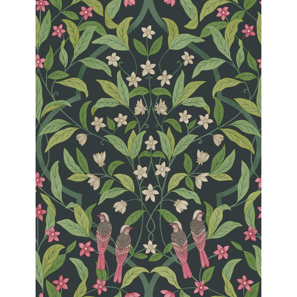 Jasmine & Serin Symphony Rose/Grn/Viridian by Cole & Son Wallcovering Cole & Son Wallcovering Jasmine & Serin Symphony Rose/Grn/ViridianWallcovering COLE & SON SEVILLE NON WOVEN - 100% United Kingdom </p><p>Repeat: H: 20.5, V: 27 20.5 - Fabric Carolina -