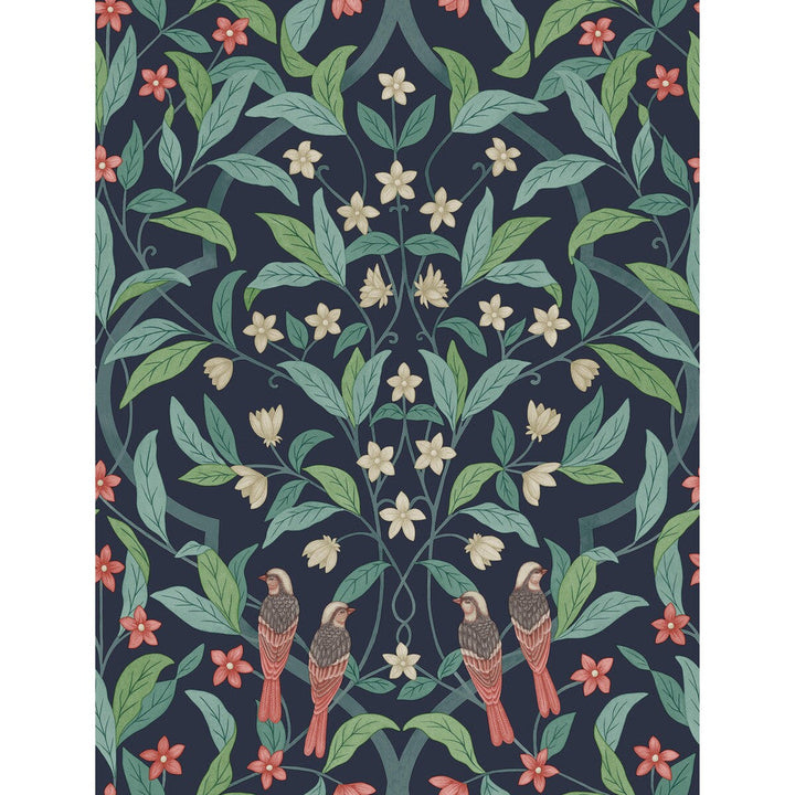Jasmine & Serin Symphony Coral/Petrol/Ink by Cole & Son Wallcovering Cole & Son Wallcovering Jasmine & Serin Symphony Coral/Petrol/InkWallcovering COLE & SON SEVILLE NON WOVEN - 100% United Kingdom </p><p>Repeat: H: 20.5, V: 27 20.5 - Fabric Carolina -