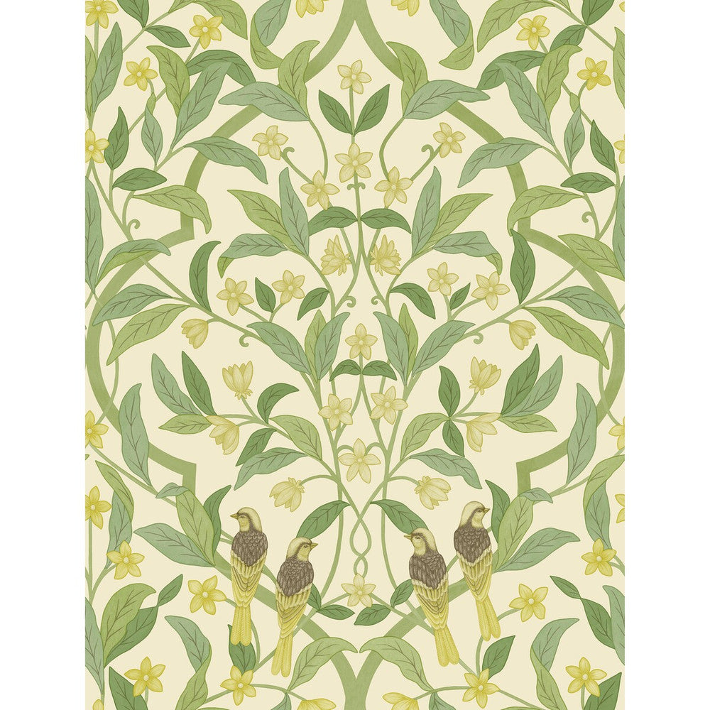 Jasmine & Serin Symphony Chartreuse/Grn/Wt by Cole & Son Wallcovering COLE & SON SEVILLE NON WOVEN - 100% United Kingdom Horizontal: 20.5 and Vertical: 27 20.5 - Fabric Carolina -