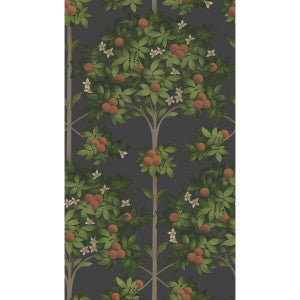 Orange Blossom Orange & Spring Green/Black by Cole & Son Wallcovering