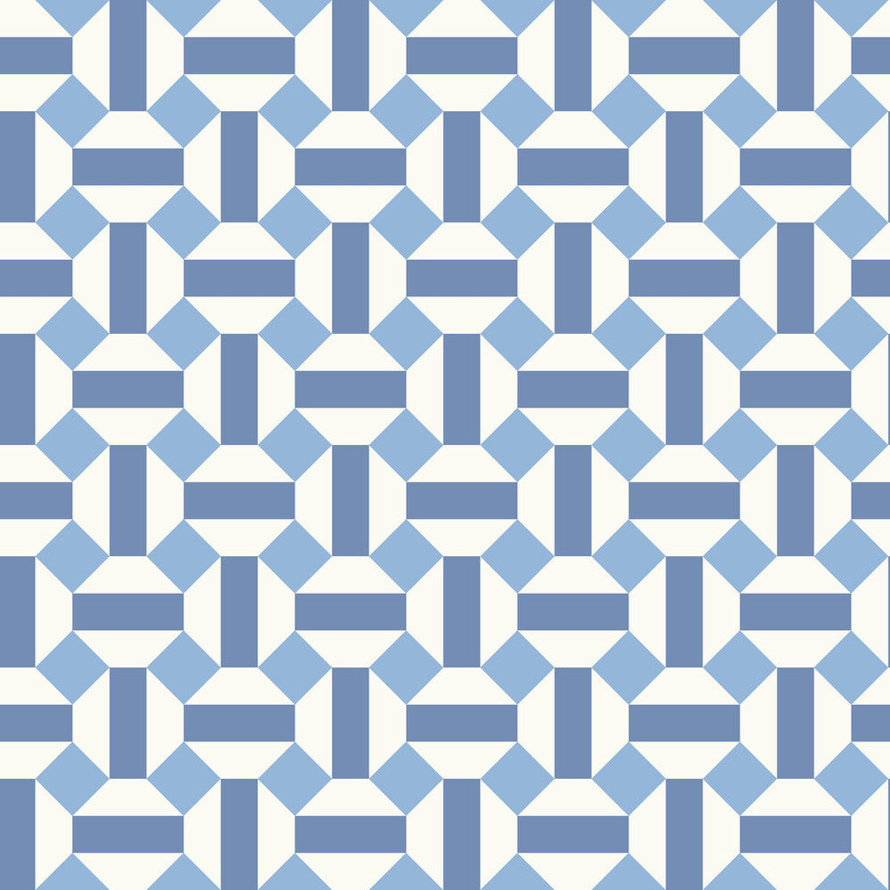 Alicatado Hyacinth On Chalk by Cole & Son Wallcovering COLE & SON SEVILLE NON WOVEN - 100% United Kingdom Horizontal: 20.5 and Vertical: 5.1 20.5 - Fabric Carolina -
