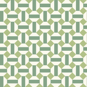 Alicatado Leaf Greens On Chalk by Cole & Son Wallcovering