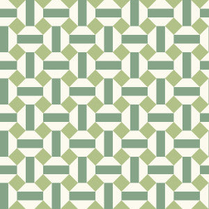 Alicatado Leaf Greens On Chalk by Cole & Son Wallcovering