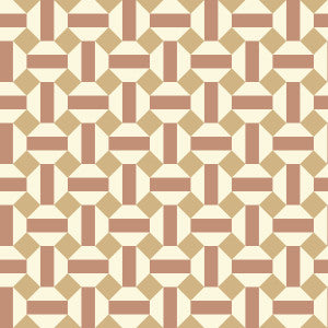 Alicatado Terracotta On Parchment by Cole & Son Wallcovering