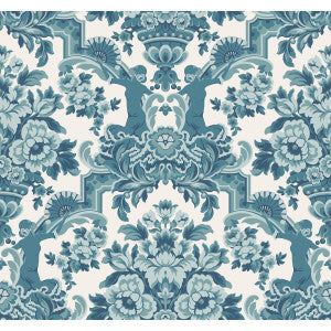 Lola Petrol Blues On White by Cole & Son Wallcovering