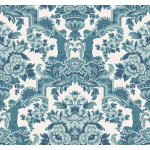 Lola Petrol Blues On White by Cole & Son Wallcovering