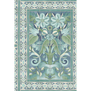 Triana Teal & Dark Teal On Denim by Cole & Son Wallcovering
