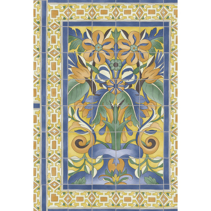 Triana Marigold & Hyacinth/Canary Yellow by Cole & Son Wallcovering Cole & Son Wallcovering Triana Marigold & Hyacinth/Canary YellowWallcovering COLE & SON SEVILLE NON WOVEN - 100% United Kingdom </p><p>Repeat: H: 20.5, V: 30 20.5 - Fabric Carolina -