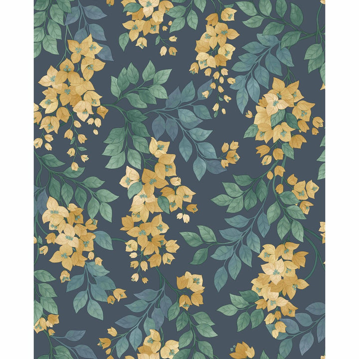 Bougainvillea Ochre/Viridian/Petrol On Ink by Cole & Son Wallcovering Cole & Son Wallcovering Bougainvillea Ochre/Viridian/Petrol On InkWallcovering COLE & SON SEVILLE NON WOVEN - 100% United Kingdom </p><p>Repeat: H: 20.5, V: 25.2 20.5 - Fabric Carolina -