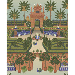 Alcazar Gardens Terracotta/Spring Gr/Multi by Cole & Son Wallcovering