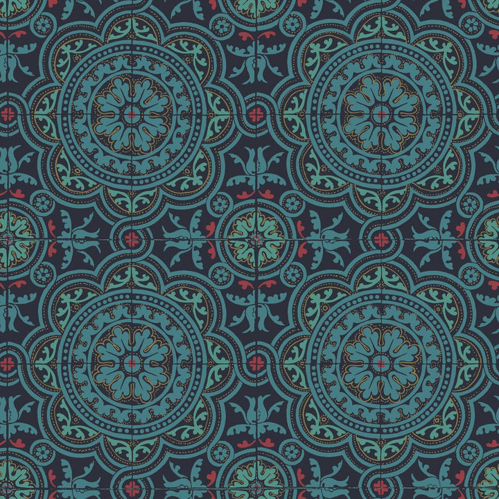 Piccadilly Petrol/Red/Metallic Gold On Ink by Cole & Son Wallcovering Cole & Son Wallcovering Piccadilly Petrol/Red/Metallic Gold On InkWallcovering COLE & SON SEVILLE NON WOVEN - 100% United Kingdom </p><p>Repeat: H: 20.8, V: 20.8 20.8 - Fabric Carolina -