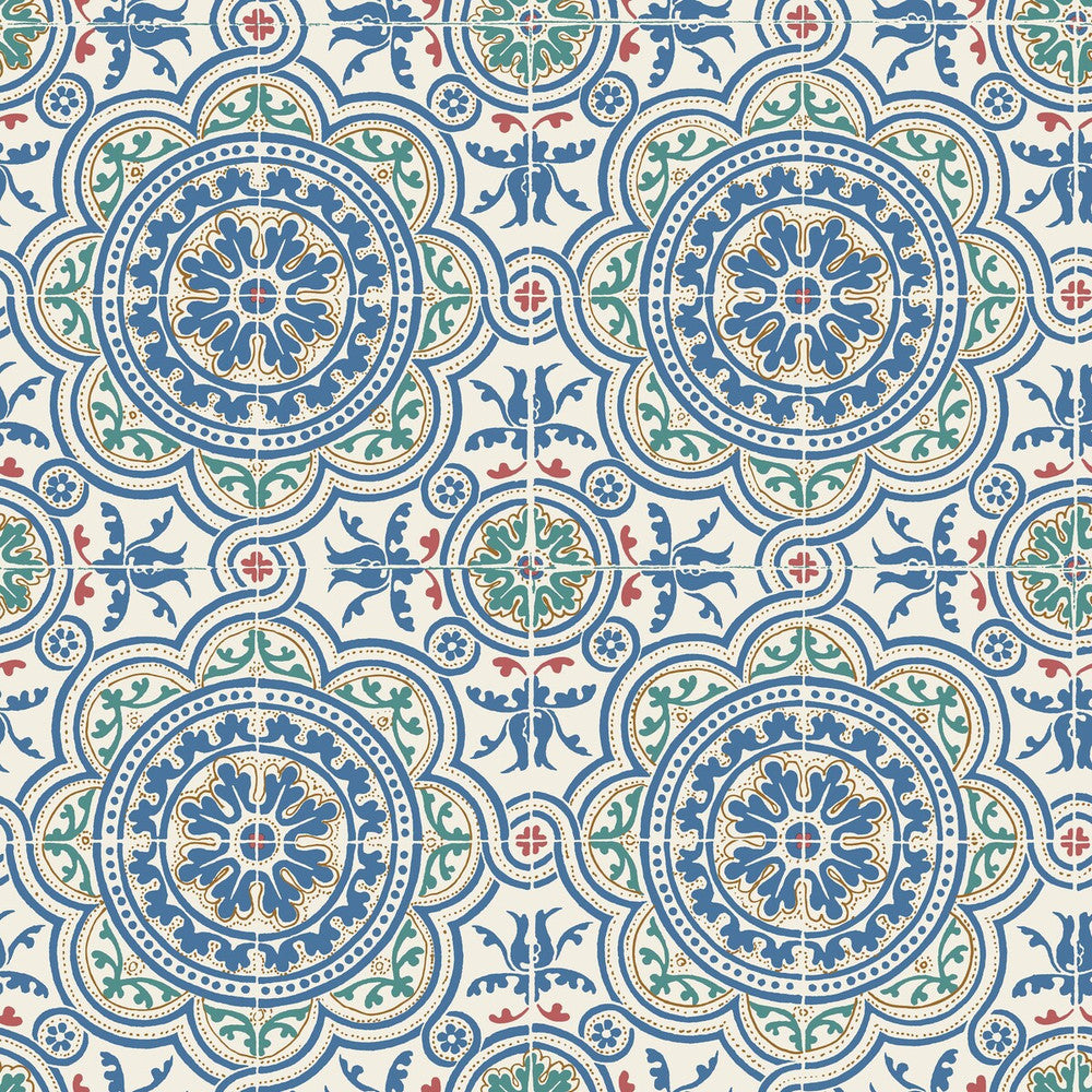 Piccadilly Denim & Rouge On Chalk by Cole & Son Wallcovering COLE & SON SEVILLE NON WOVEN - 100% United Kingdom Horizontal: 20.8 and Vertical: 20.8 20.8 - Fabric Carolina -
