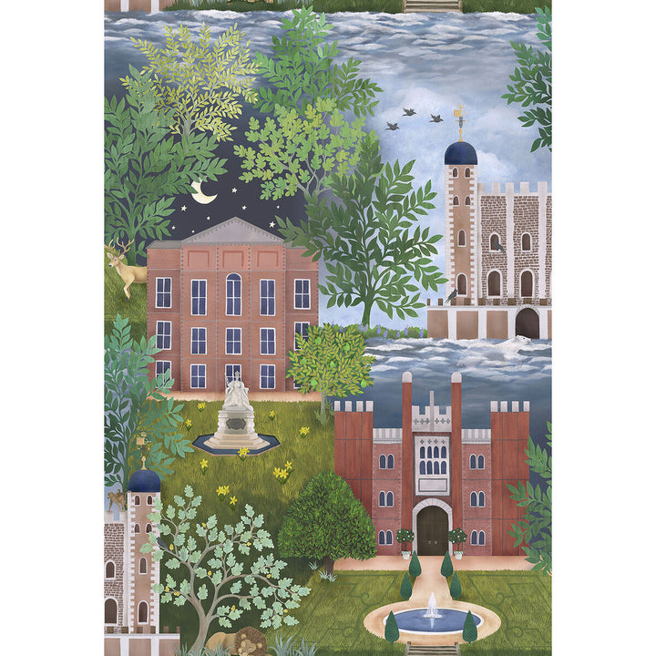 Palace Tales Lgrn,Ter&Pet by Cole & Son Wallcovering COLE & SON HISTORIC ROYAL PALACES-GREAT MASTERS NON WOVEN - 100% United Kingdom Horizontal: 20.5 and Vertical: 30 20.5 - Fabric Carolina -