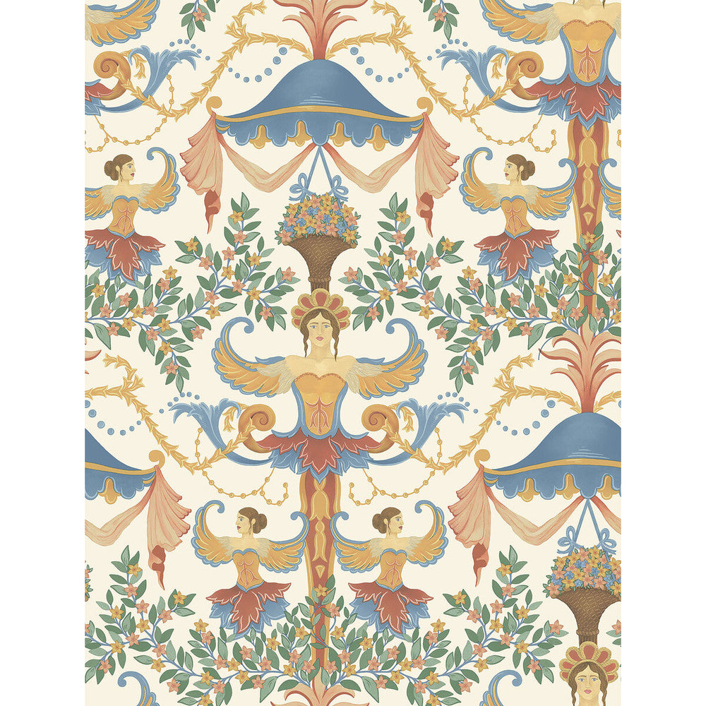 Chamber Angels Cs,R&M/P by Cole & Son Wallcovering COLE & SON HISTORIC ROYAL PALACES-GREAT MASTERS NON WOVEN - 100% United Kingdom Horizontal: 20.5 and Vertical: 27 20.5 - Fabric Carolina -