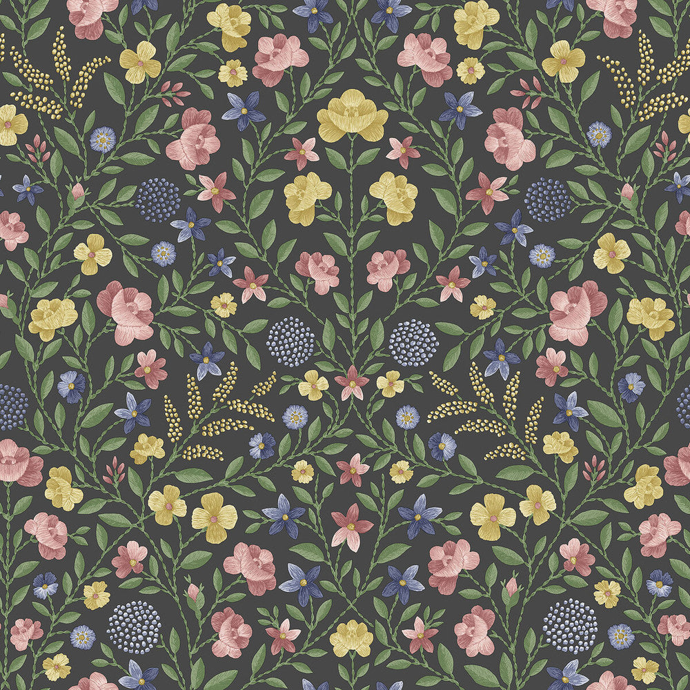 Court Embroidery Y,R&Hb/C by Cole & Son Wallcovering COLE & SON HISTORIC ROYAL PALACES-GREAT MASTERS NON WOVEN - 100% United Kingdom Horizontal: 20.5 and Vertical: 20.5 20.5 - Fabric Carolina -