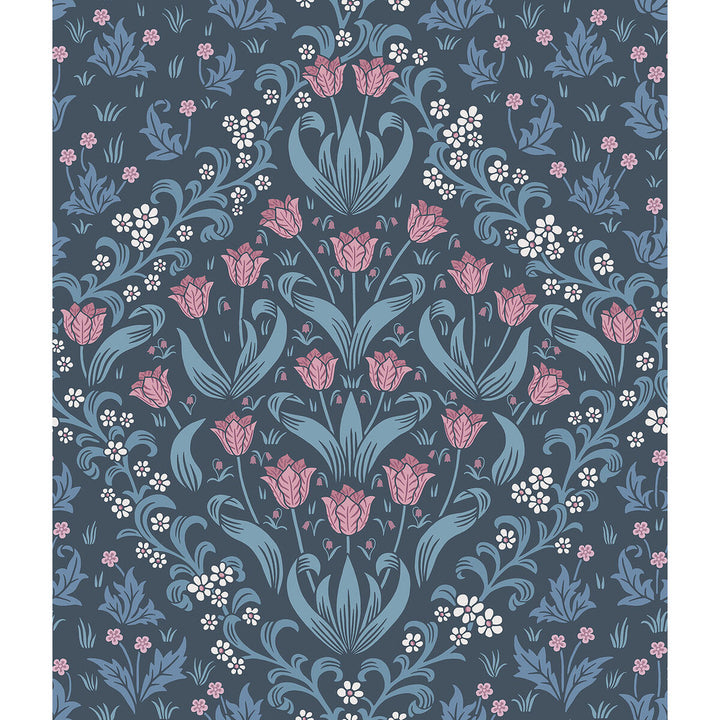 Tudor Garden Fs&Cblu/Midn by Cole & Son Wallcovering COLE & SON HISTORIC ROYAL PALACES-GREAT MASTERS NON WOVEN - 100% United Kingdom Horizontal: 20.5 and Vertical: 24 20.5 - Fabric Carolina -