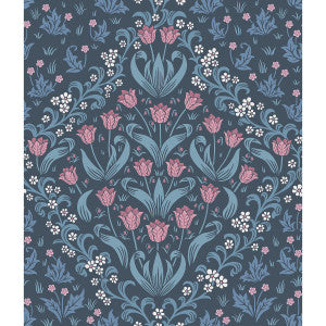 Tudor Garden Fs&Cblu/Midn by Cole & Son Wallcovering