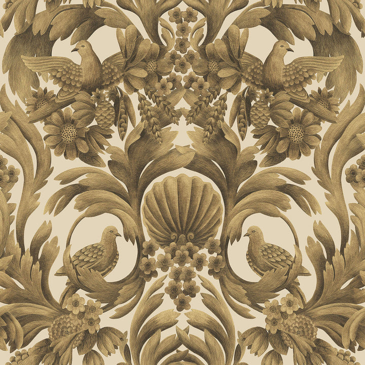 Gibbons Carving Mgld/Sand by Cole & Son Designer Wallcovering COLE & SON HISTORIC ROYAL PALACES-GREAT MASTERS NON WOVEN - 100% United Kingdom Horizontal: 27 and Vertical: 27 27 - Swanky Fabrics -