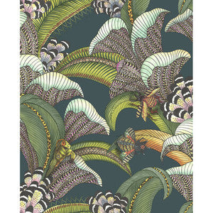 Hoopoe Leaves Viridian by Cole & Son Wallcovering