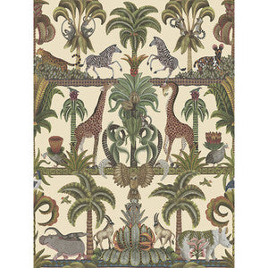 Afrika Kingdom Olgreen & Spgreen/Cream by Cole & Son Wallcovering