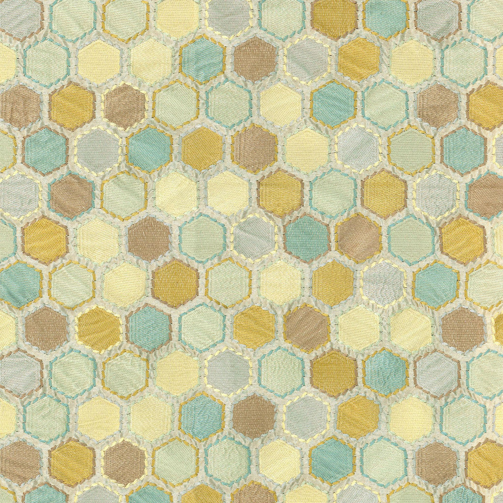 Gem Market Emb Mineral 120190 by Iman Home Fabric - 76% Rayon 24% Polyester CHINA Horizontal: 13.25 and Vertical: 11.25 57'' Base 52.5'' Emb - Fabric Carolina -
