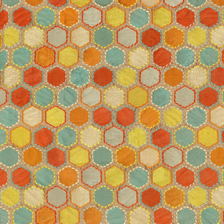 Gem Market Emb Henna 120191 by Iman Home Fabric - Base: 100% Polyester, Emb: 100% Rayon CHINA Horizontal: 13.25 and Vertical: 11.25 57'' Base 52.5'' Emb - Fabric Carolina -