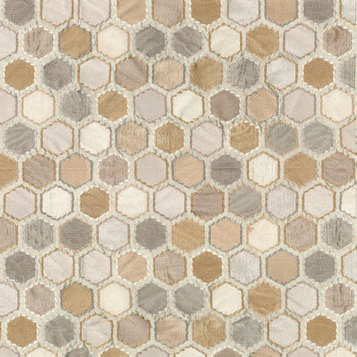 Gem Market Emb Alabaster 120192 by Iman Home Fabric - Base: 100% Polyester, Emb: 100% Rayon CHINA Horizontal: 13.25 and Vertical: 11.25 57'' Base 52.5'' Emb - Fabric Carolina -