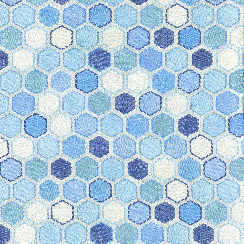 Gem Market Emb Porcelain 120193 by Iman Home Fabric TALES OF THE TRADE WINDS BASE:100% Polyester EMBROID:100% Rayon CHINA Horizontal: 13.25" and Vertical: 11.25" 57" - Fabric Carolina -
