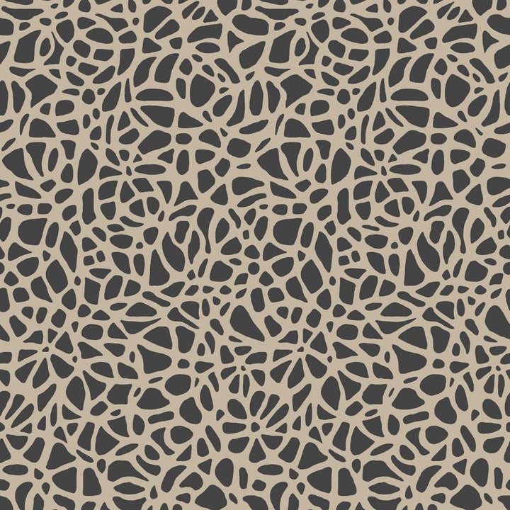 Pebble Flock (Wp) # 01 Jet by 1838 Wallcoverings Wallpaper Aurora STRAIGHT PASTE THE WALL UNITED KINGDOM V-21" 20.5"X11YD - Fabric Carolina -