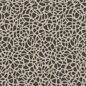 Pebble Flock (Wp) # 01 Jet by 1838 Wallcoverings Wallpaper