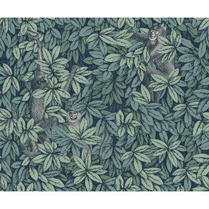 Foglie E Scimmie Viridian 123/10046.CS.0 by Cole & Son Wallcovering