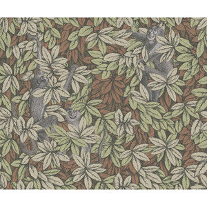 Foglie E Scimmie Orange 123/10047.CS.0 by Cole & Son Wallcovering
